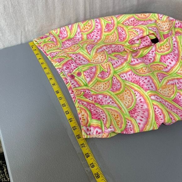 Vintage Talbots Womens Watermelon Capri Pants Size 14 Petite Summer Vacation - Picture 8 of 11